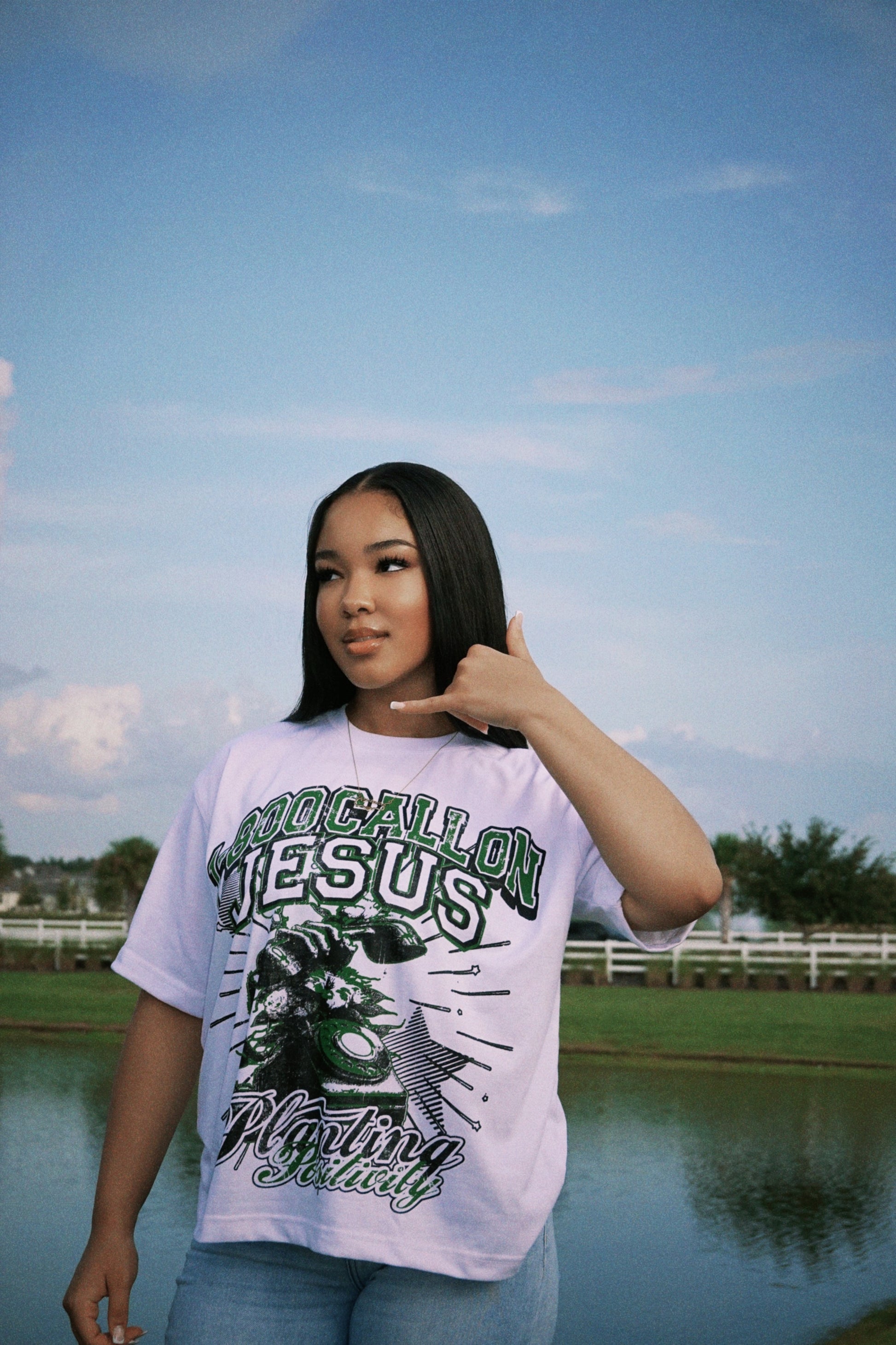 1-800 Call On Jesus Oversized Cropped Tee
