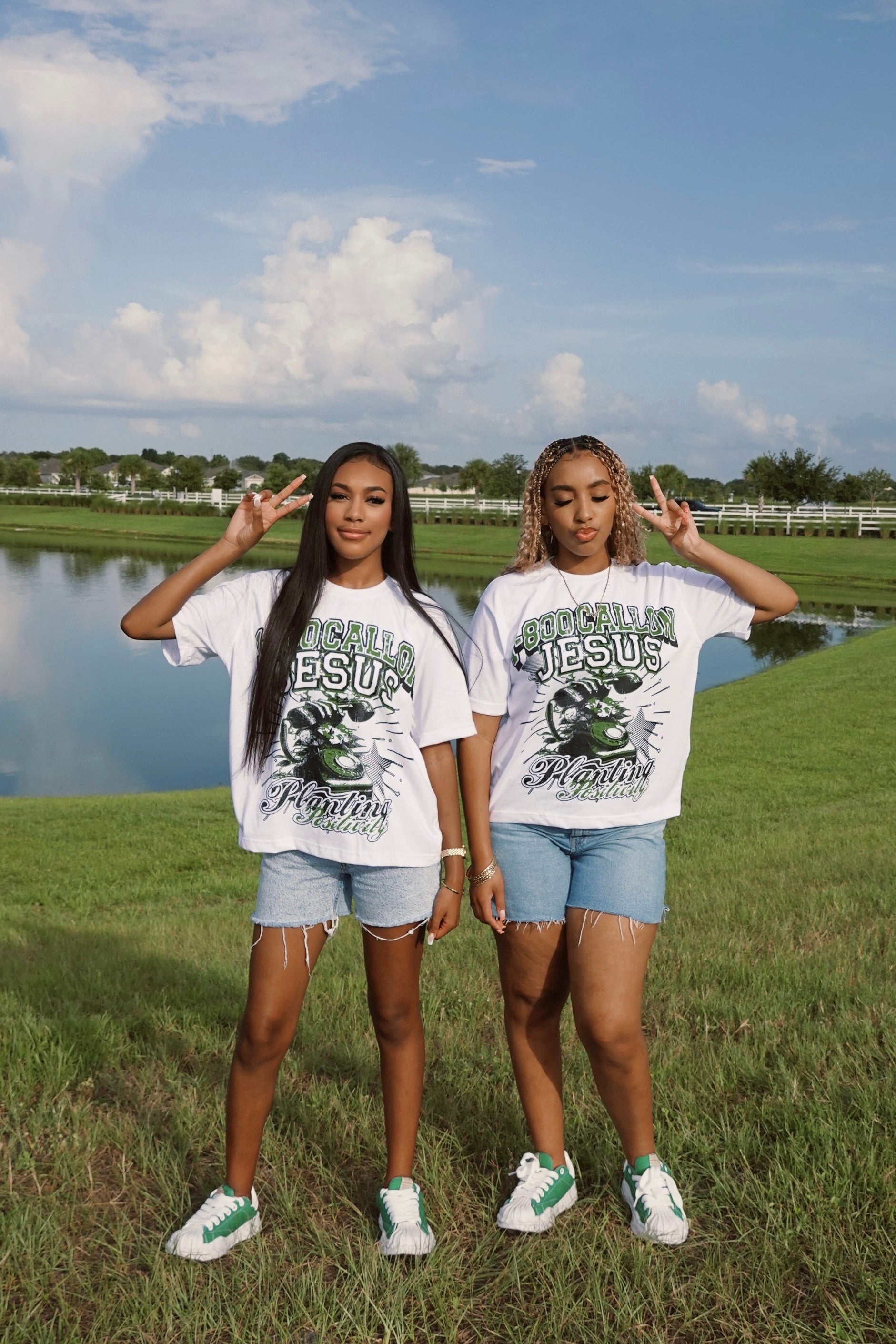 1-800 Call On Jesus Oversized Cropped Tee