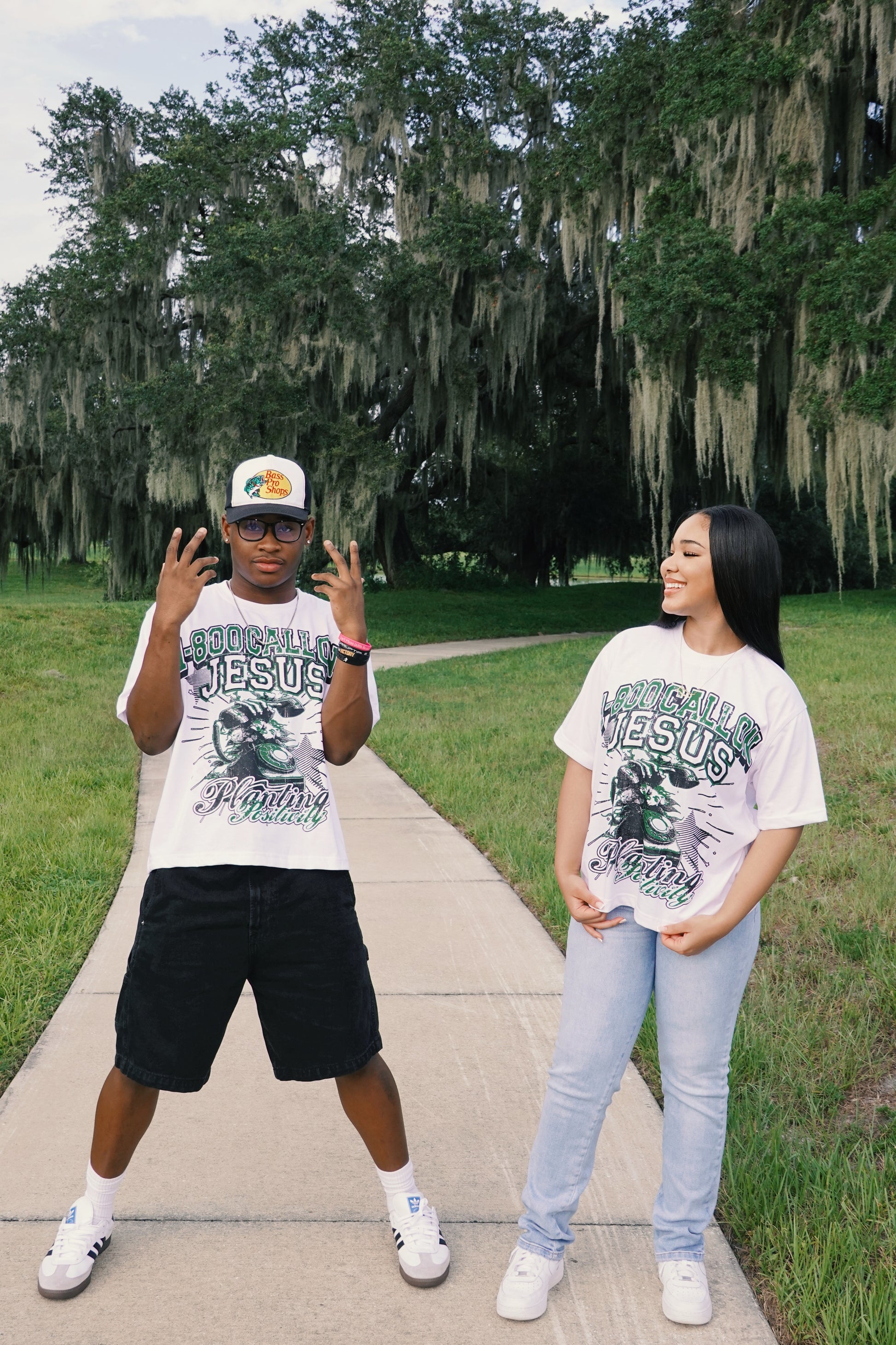 1-800 Call On Jesus Oversized Cropped Tee
