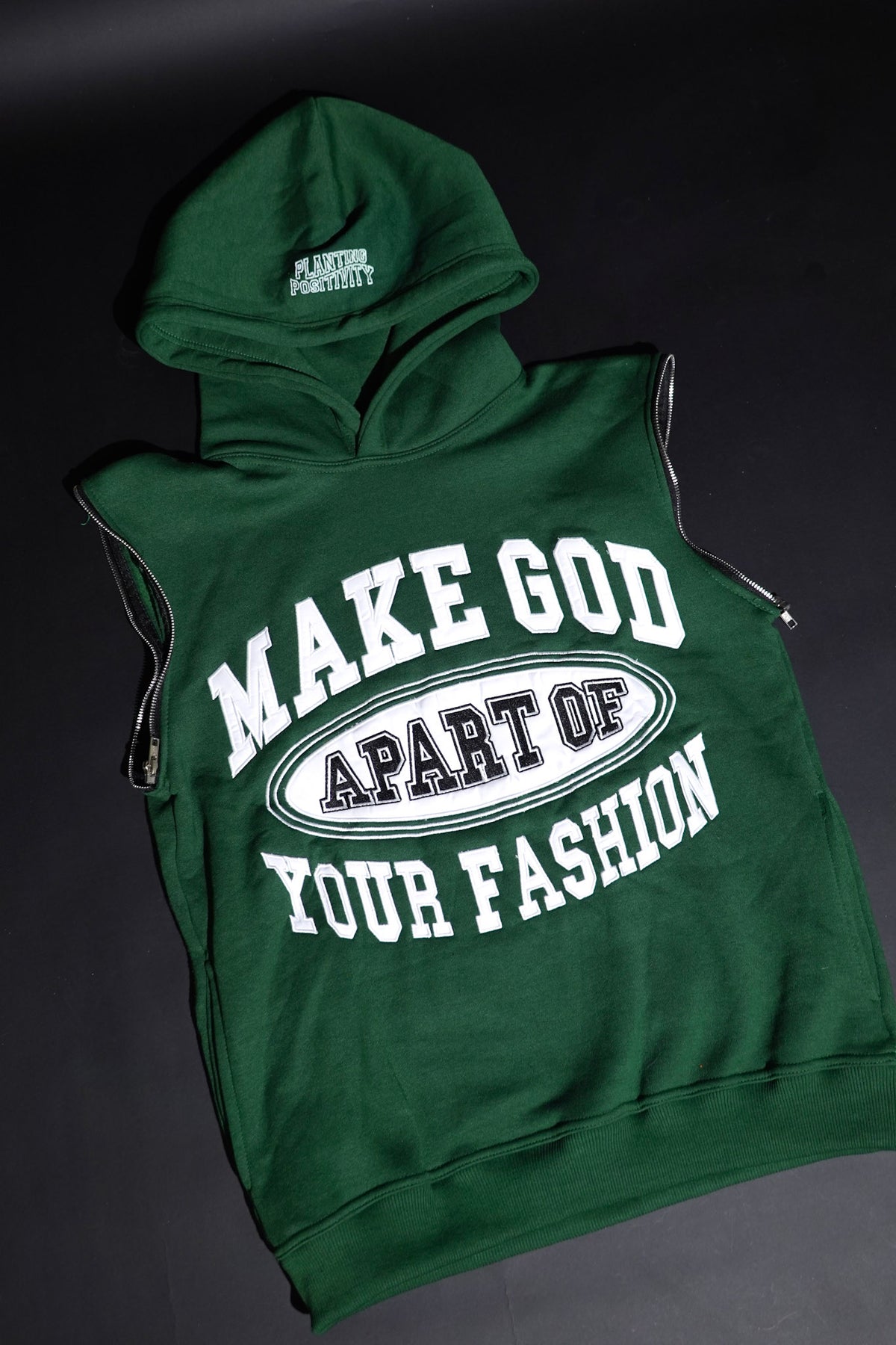 “MGAYF” Versatile Hoodie HUNTER GREEN