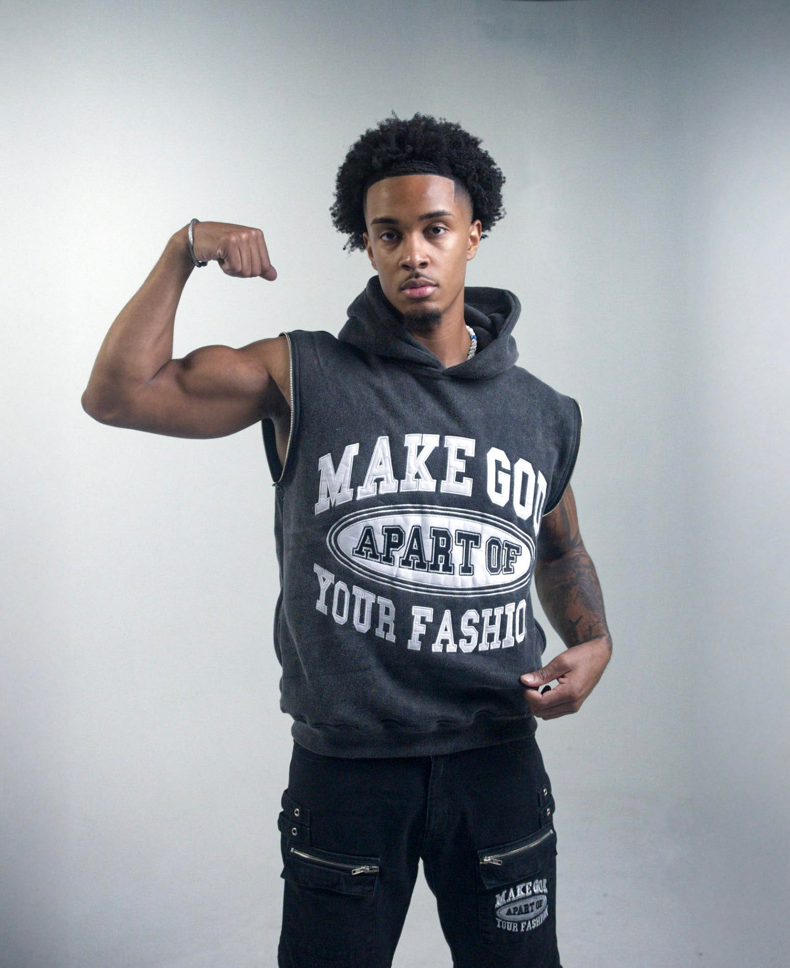 “MGAYF” Versatile Hoodie BLACK