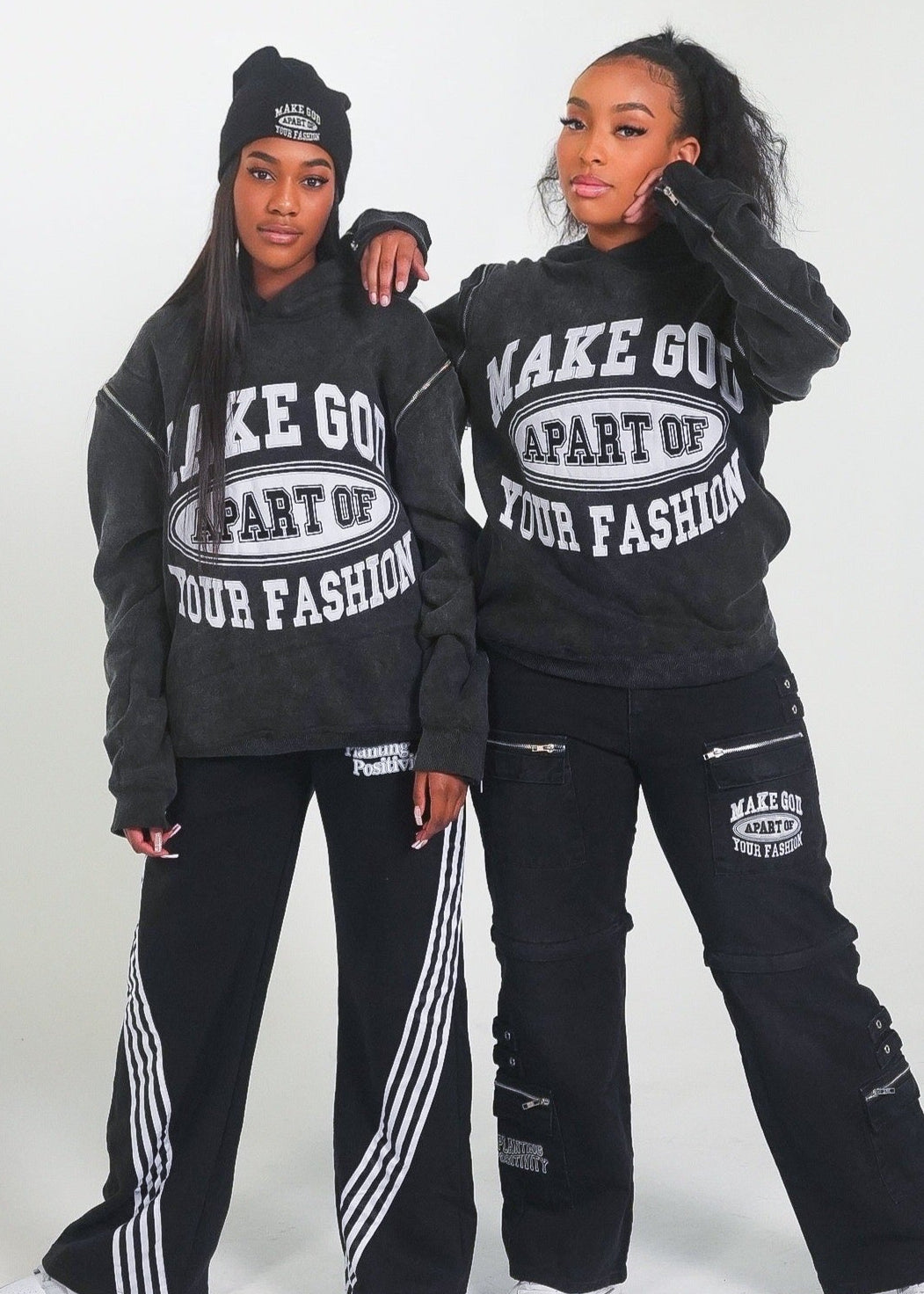 “MGAYF” Versatile Hoodie BLACK